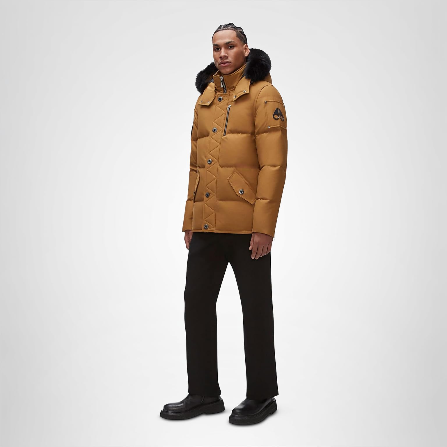 Moose Knuckles Men's 3Q Jacket, Tapenade/Black Fur, Small at